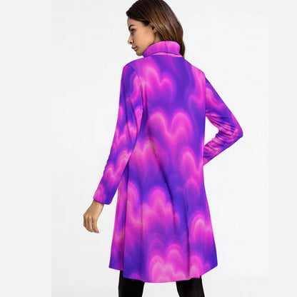Women's High Neck Dress With Long Sleeve