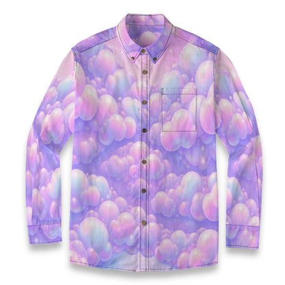 Men's Casual Lapel Long Sleeve Shirt|125GSM Cotton