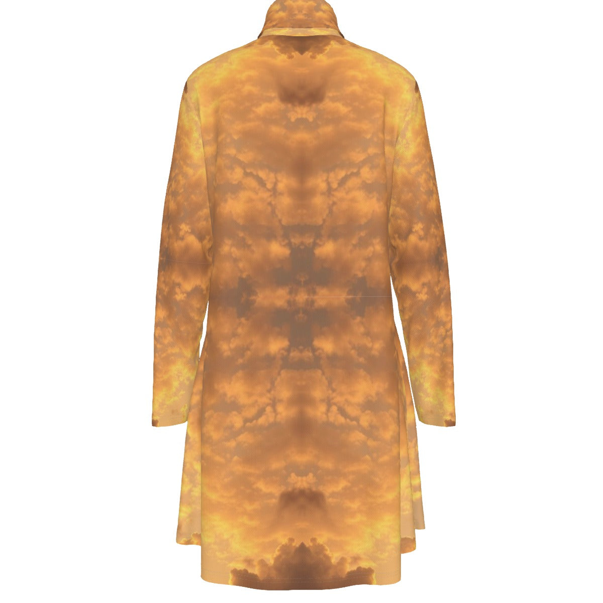 Women's High Neck Dress With Long Sleeve