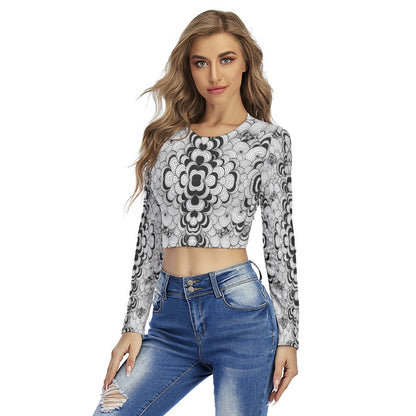 Women's Round Neck Crop Top T-Shirt