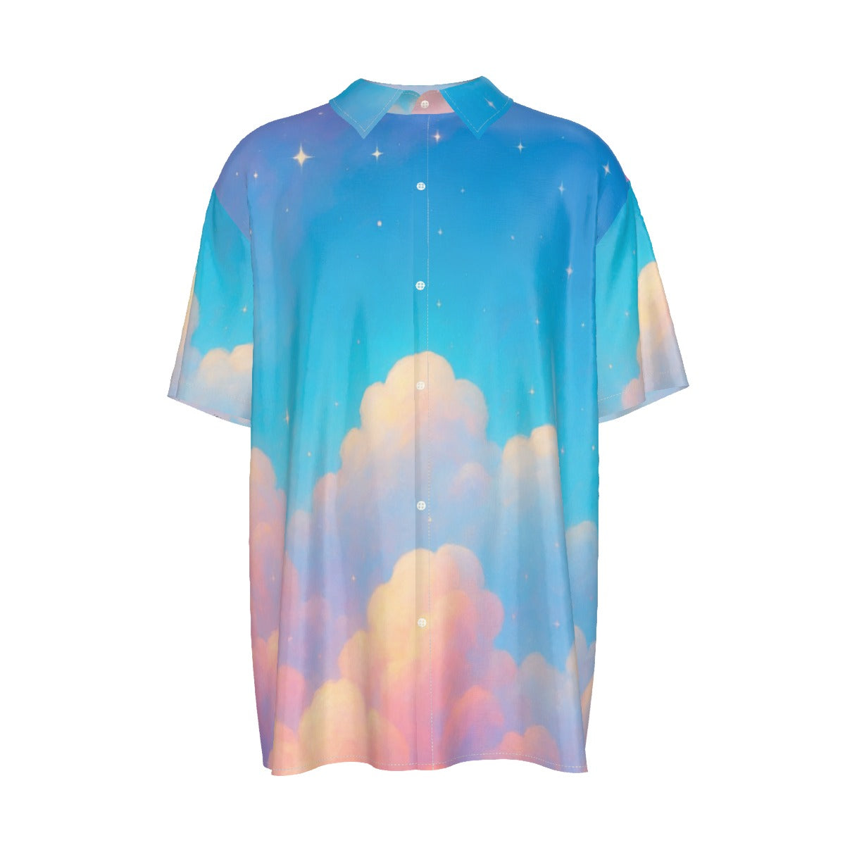 Men's Imitation Silk Short-Sleeved Shirt