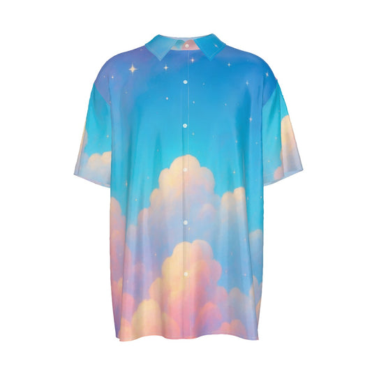 Men's Imitation Silk Short-Sleeved Shirt