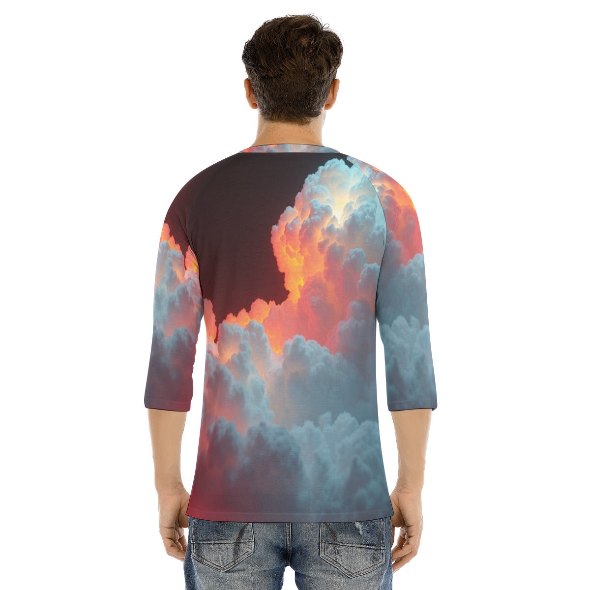 Men's Bracelet Sleeve T-shirt With Button Closure - view 4