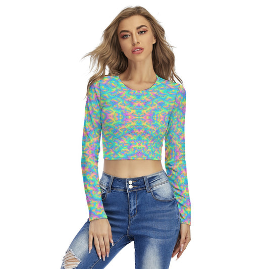 Women's Round Neck Crop Top T-Shirt