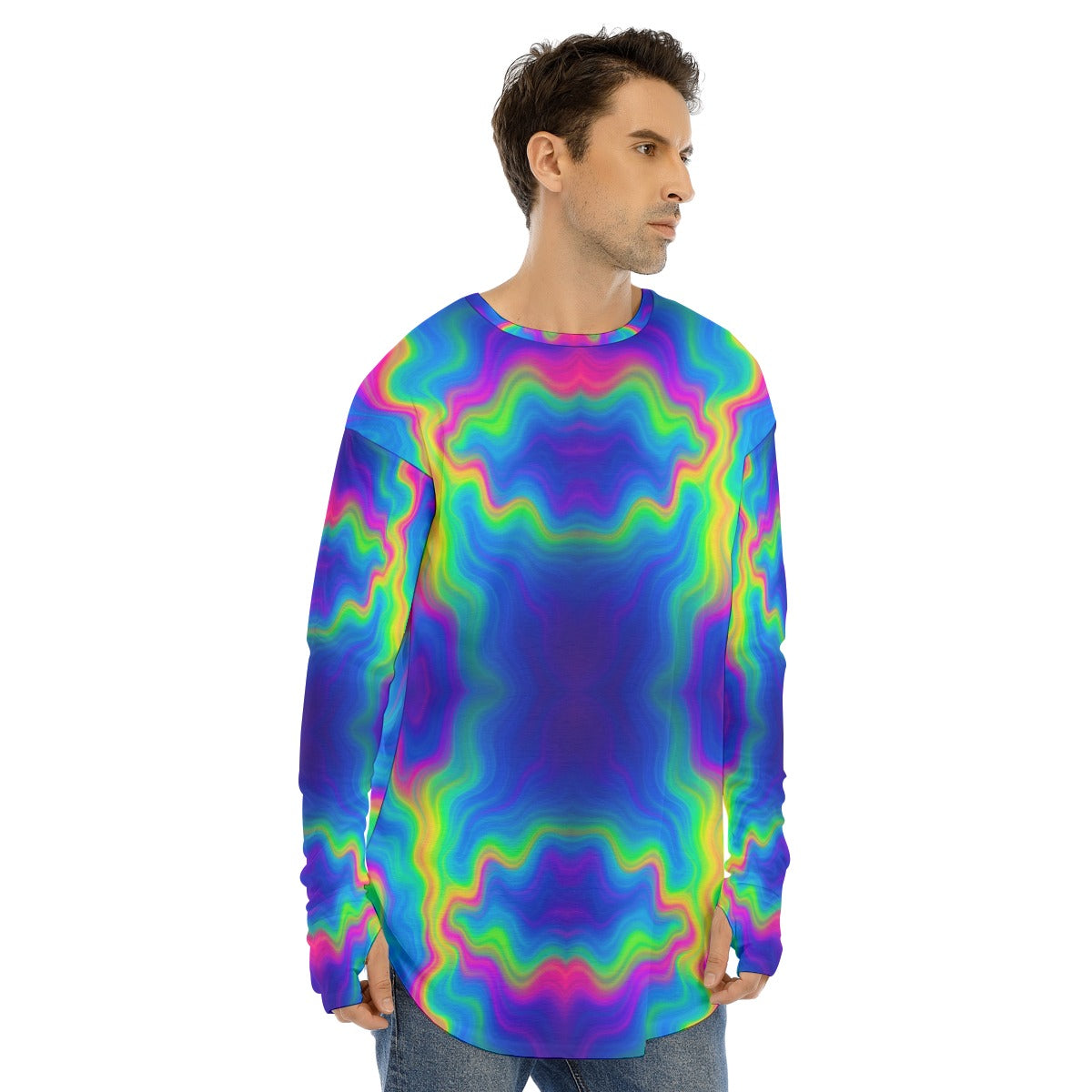 Men's Fingerless Long Sleeve T-shirt