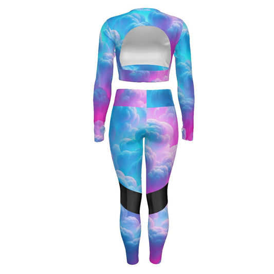 Women's Sport Set With Backless Top And Leggings