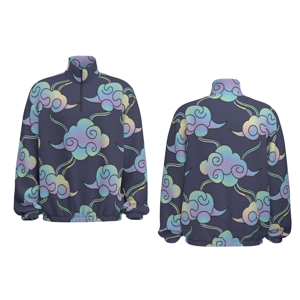 Unisex Turtleneck Zippered Sweatshirt