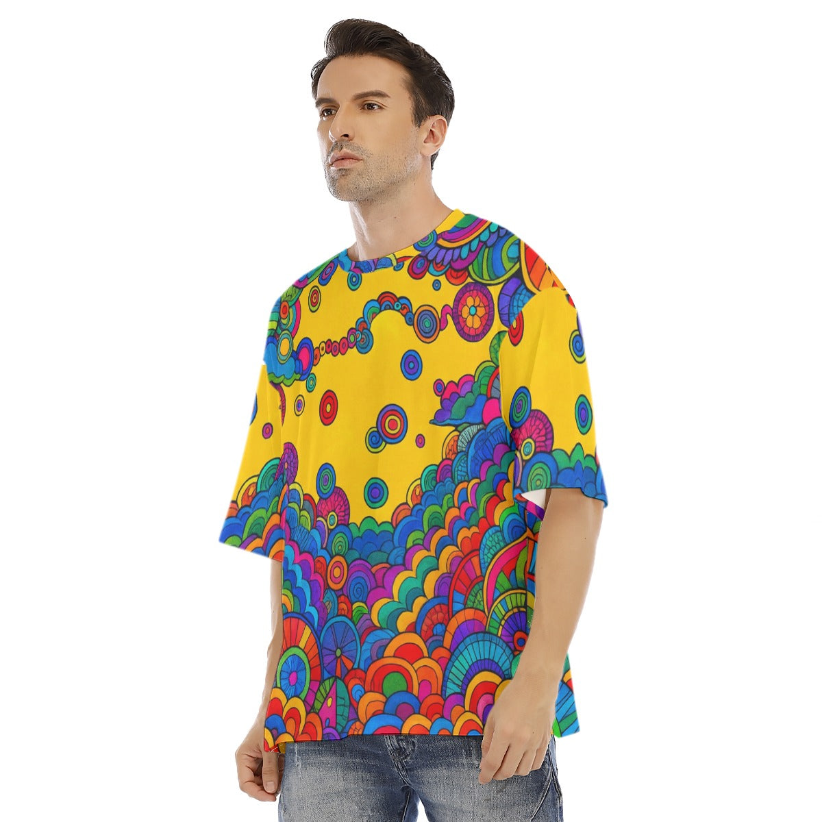 Men's Drop Shoulder T-shirt With Short Sleeve