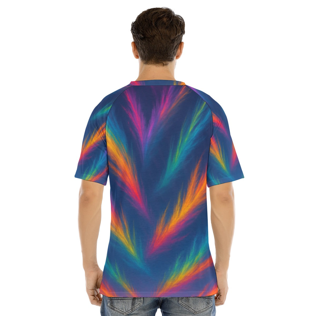 Men's Raglan Sleeve T-shirt With Button Closure