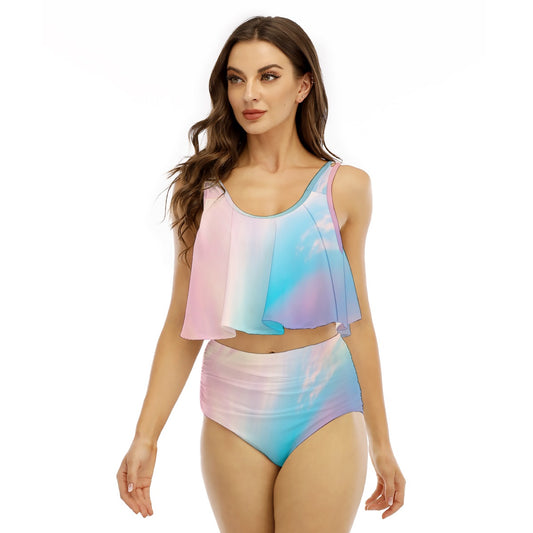 Women's Ruffled Vest Bikini Swimsuit