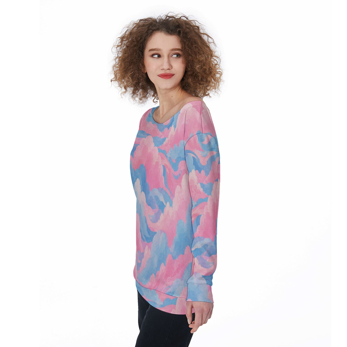 Women's Off-Shoulder Sweatshirt