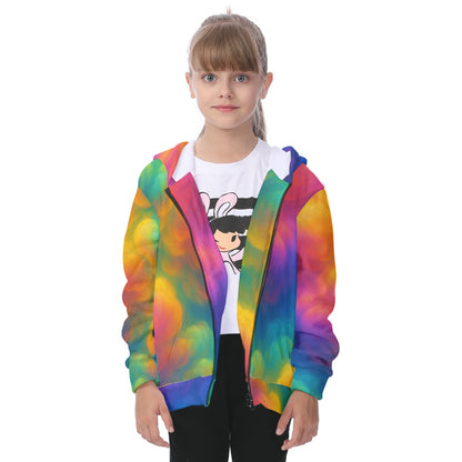 Unisex Kid's Heavy Fleece Zip Up Hoodie
