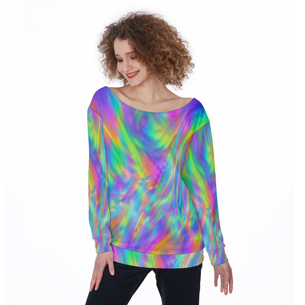 Women's Off-Shoulder Sweatshirt