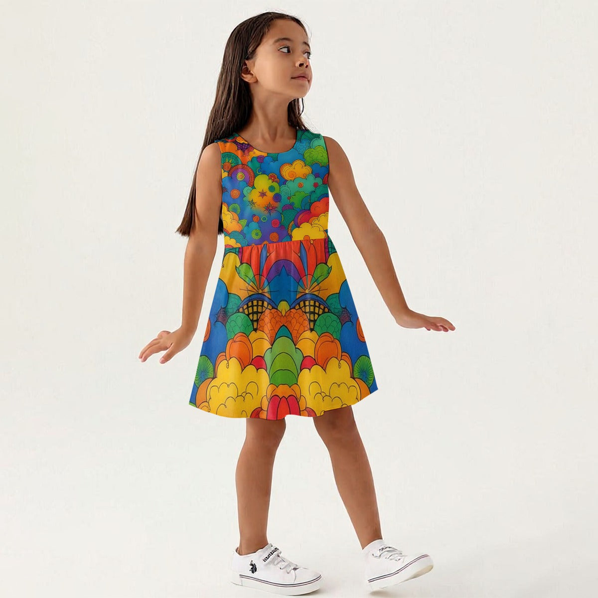 Unisex Girls Sleeveless A-Line Dress