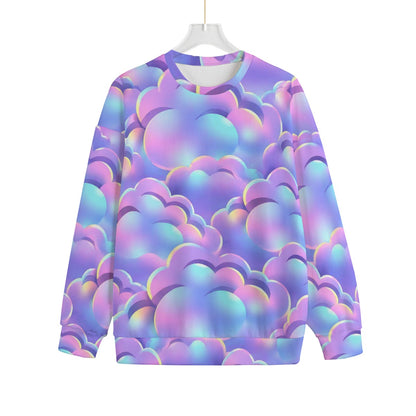 Unisex Drop-shoulder Knitted Fleece Sweater - view 1