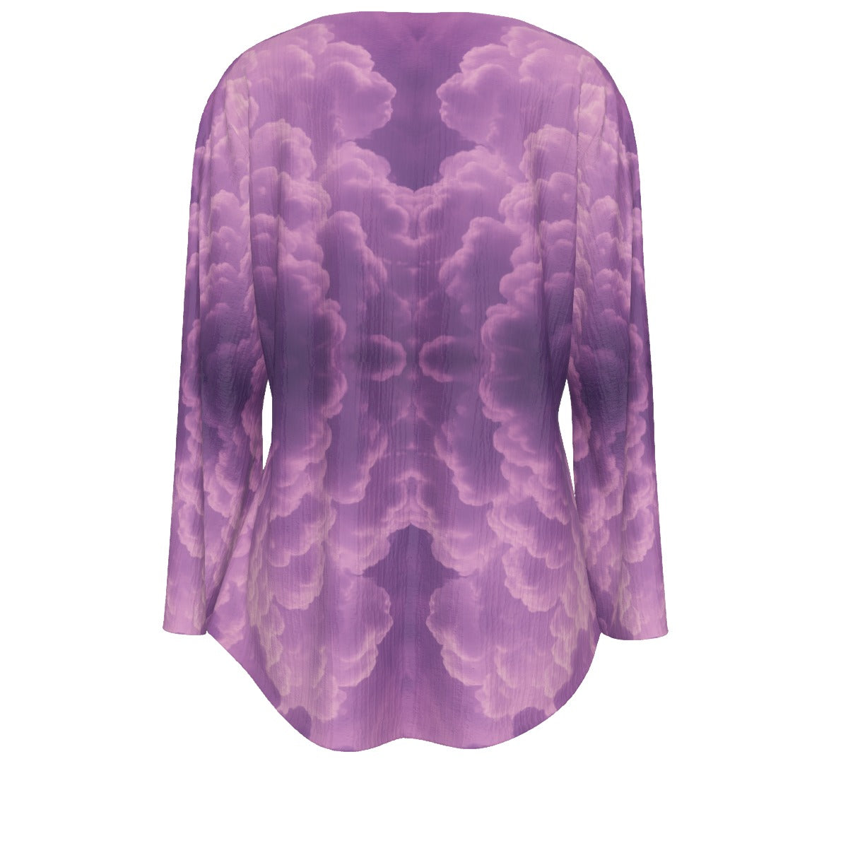 Women's V-neck T-shirt With Irregular Hem