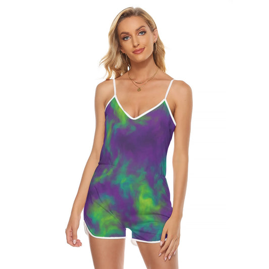 Women's V-neck Cami Romper