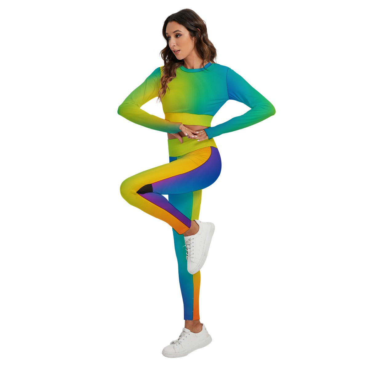 Women's Sport Set With Backless Top And Leggings