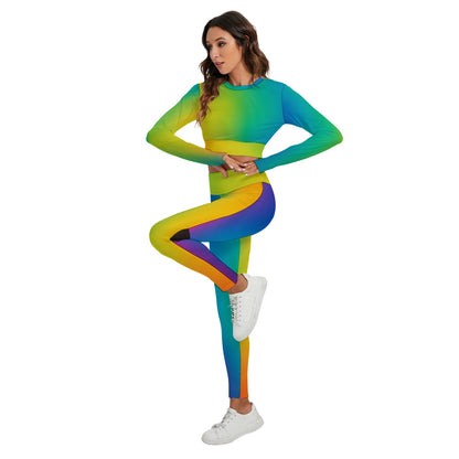 Women's Sport Set With Backless Top And Leggings