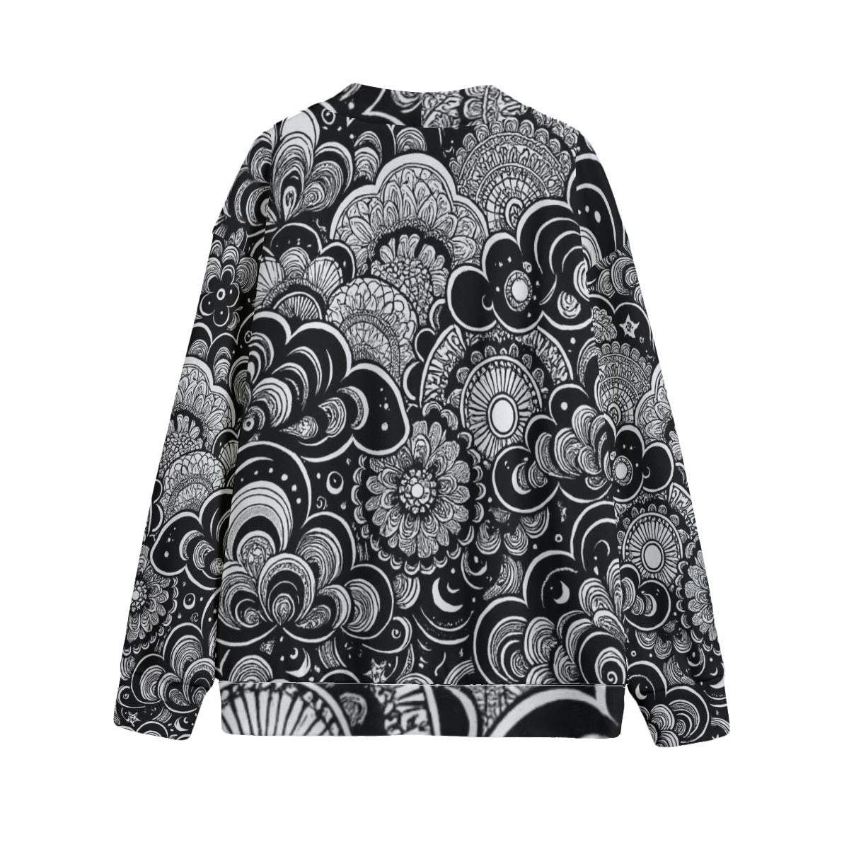 Unisex V-neck Knitted Fleece Cardigan With Button Closure