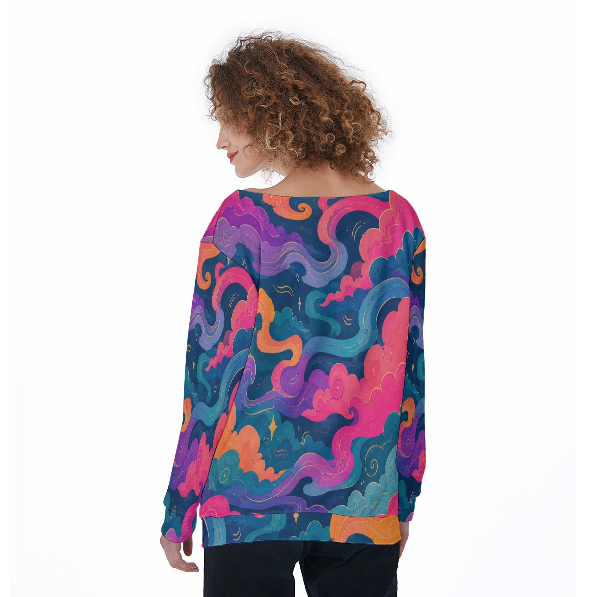 Women's Off-Shoulder Sweatshirt