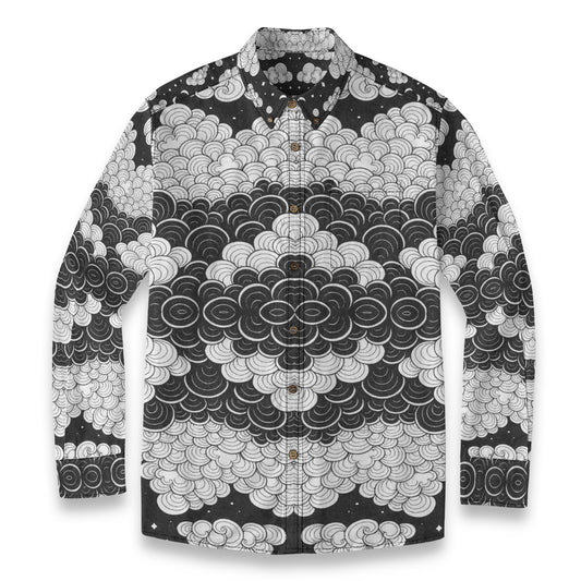 Men's Casual Lapel Long Sleeve Shirt|125GSM Cotton