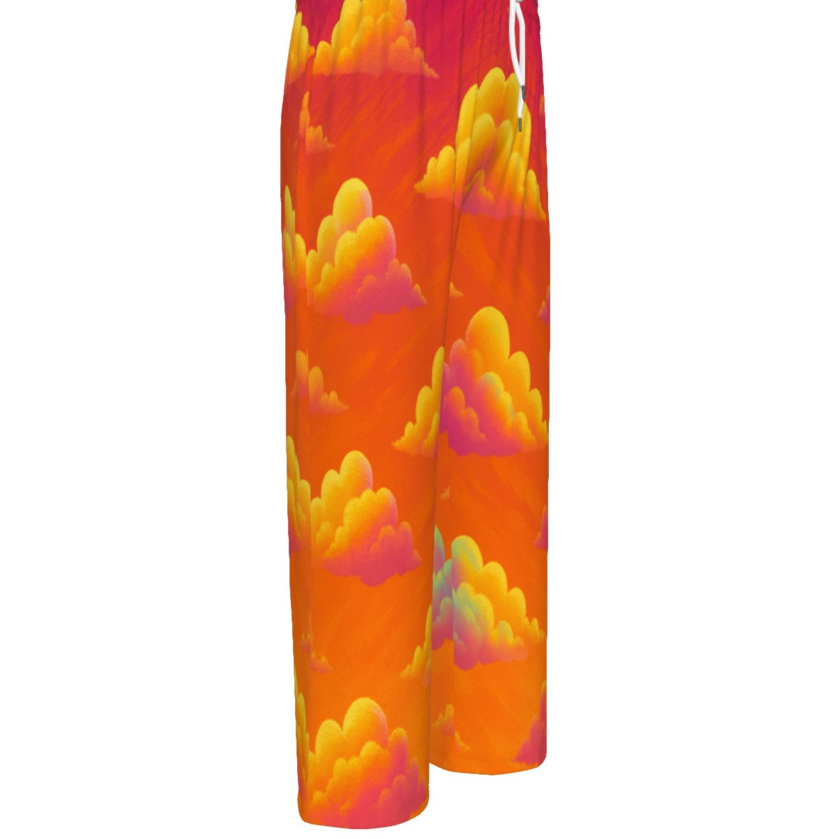 Unisex Knitted Fleece Wide Leg Pants