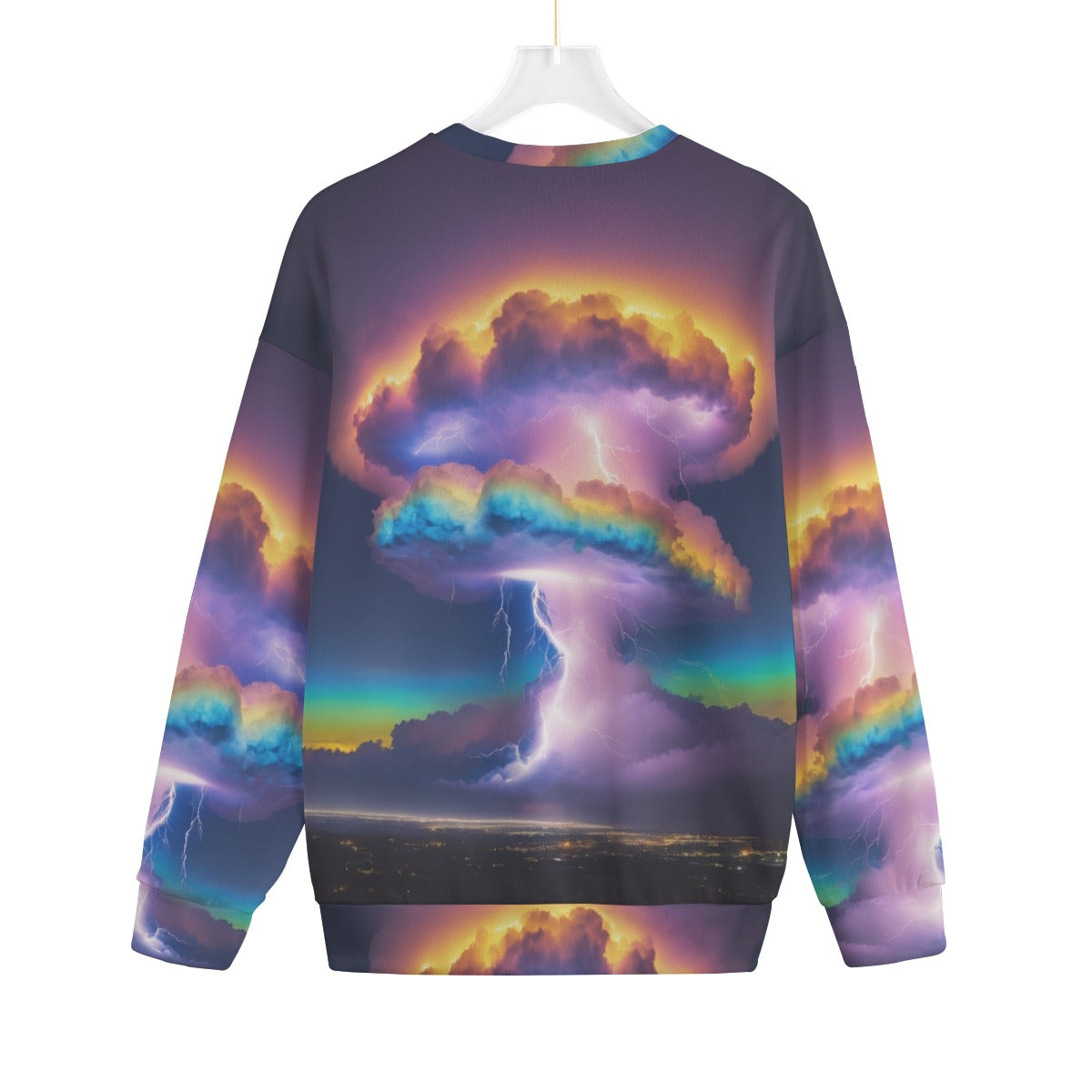 Unisex Drop-shoulder Knitted Fleece Sweater - view 2