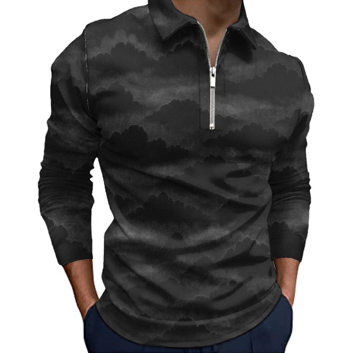 Unisex Men’s Quarter Zip Pullover Sweatshirt