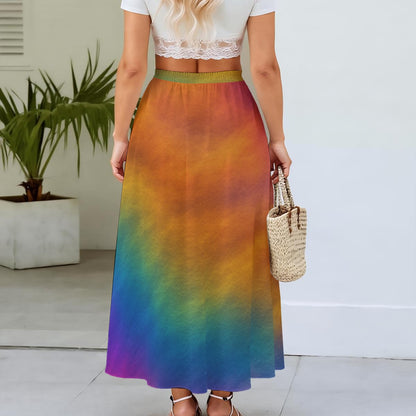 Women's Maxi Chiffon Skirts With Lining