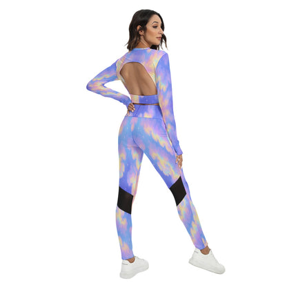 Women's Sport Set With Backless Top And Leggings