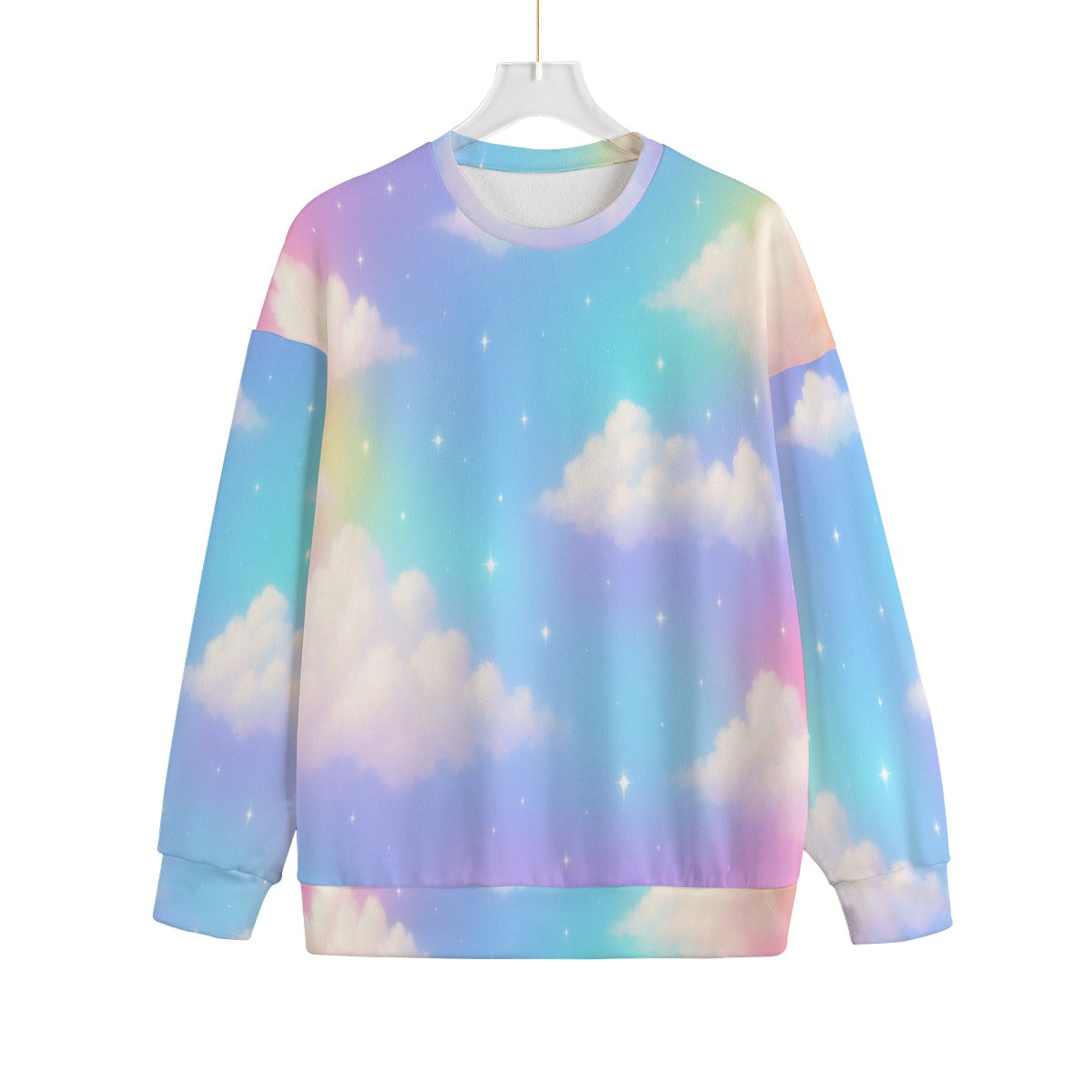 Unisex Drop-shoulder Knitted Fleece Sweater - view 1