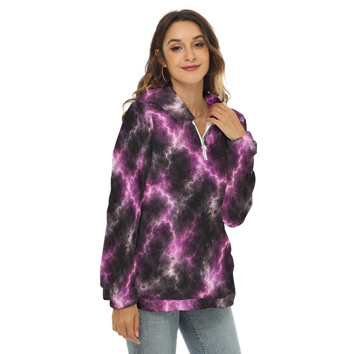 Women’s Borg-Fleece Half-Zip Hoodie - view 2