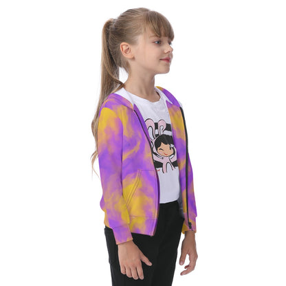 Unisex Kid's Zip-up Hoodie With Patch Pocket