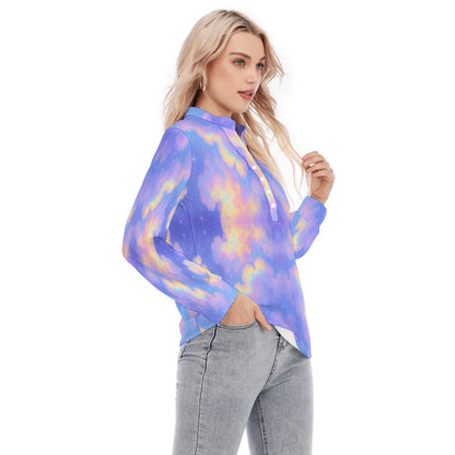 Women's Long Sleeve Blouse With Button Closure