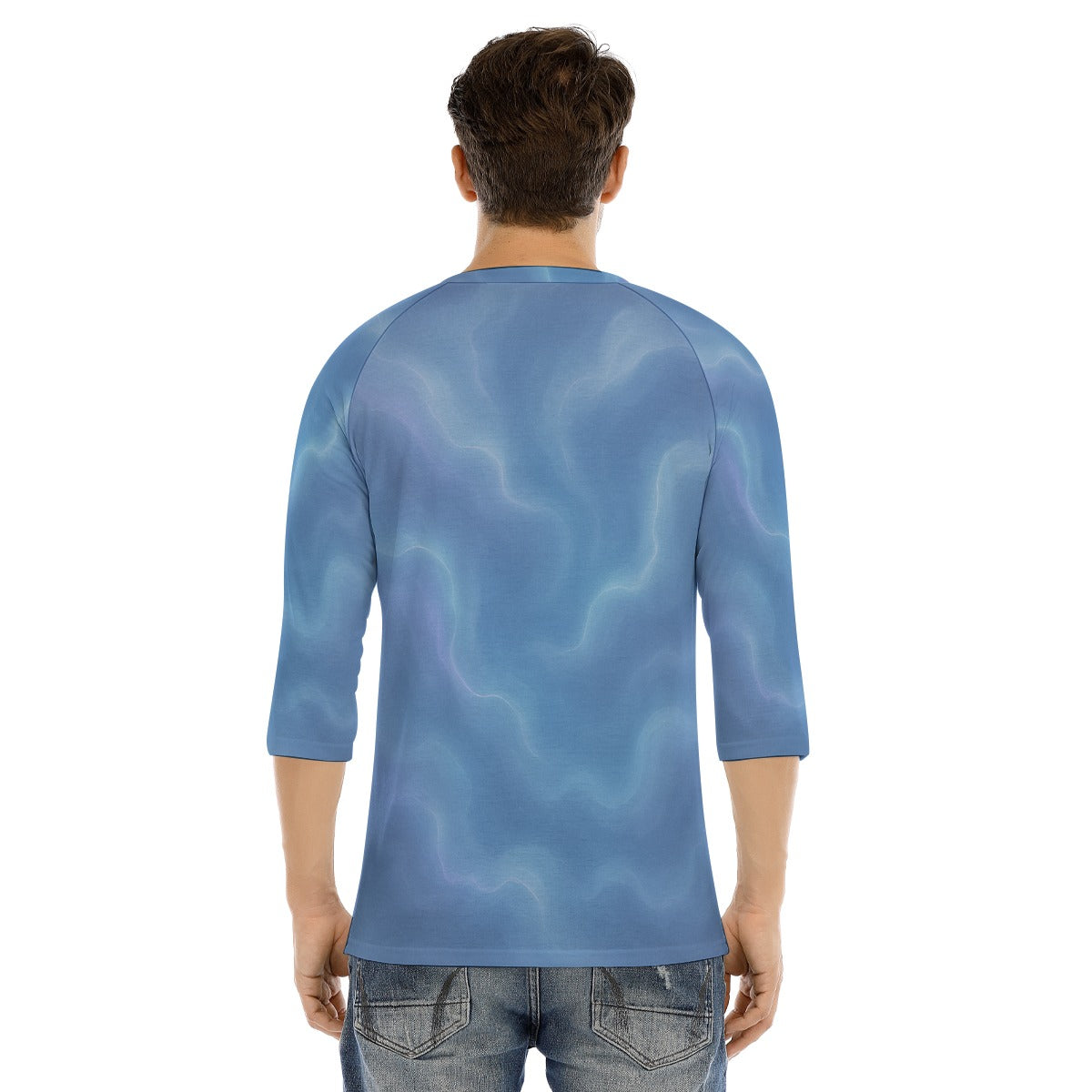 Men's Bracelet Sleeve T-shirt With Button Closure - view 4