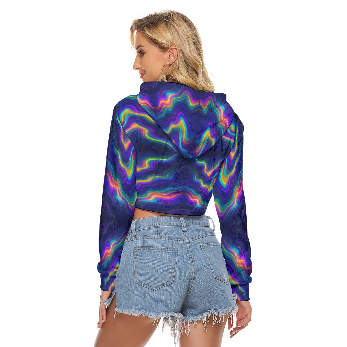 Women's Crop Top Hoodie|Velvet