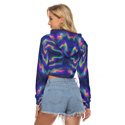 Women's Crop Top Hoodie|Velvet