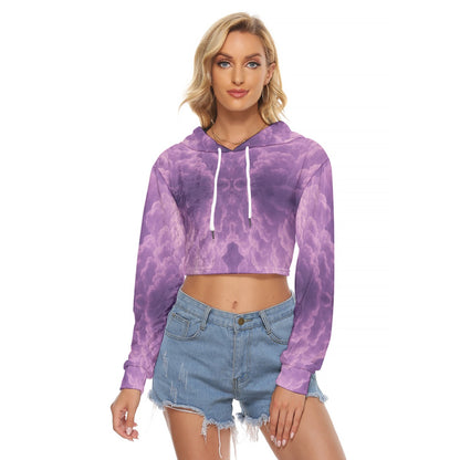 Women's Crop Top Hoodie|Velvet