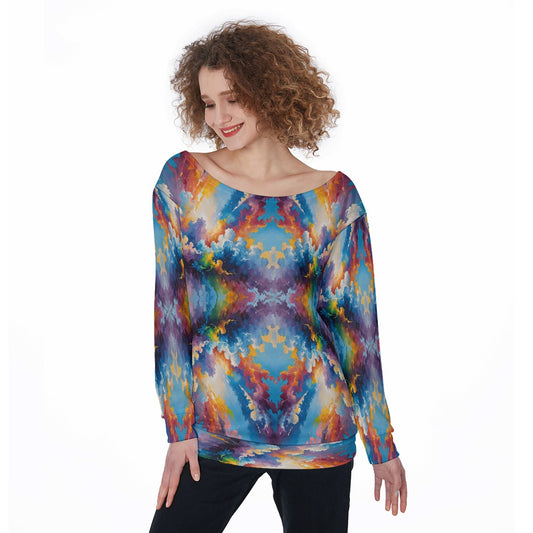 Women's Off-Shoulder Sweatshirt