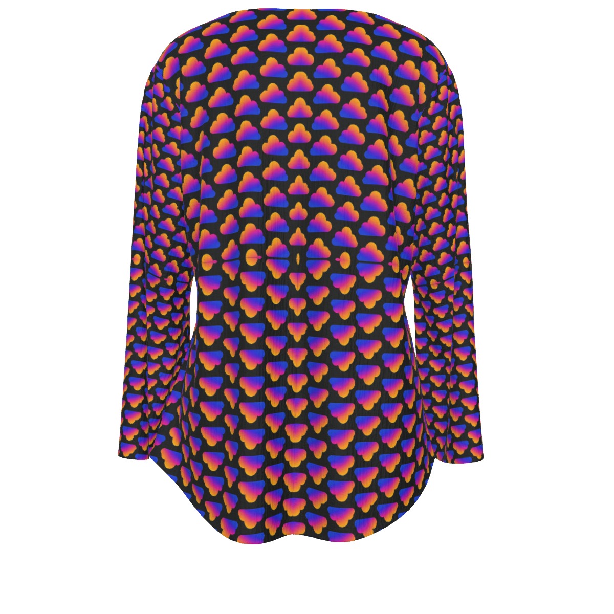 Women's V-neck T-shirt With Irregular Hem