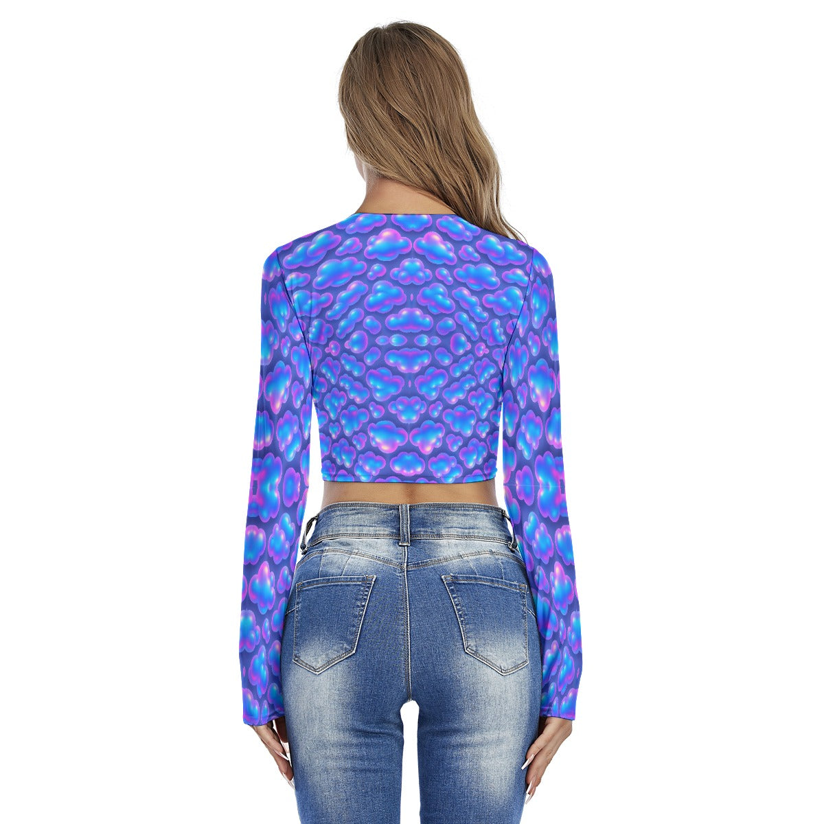 Women's Round Neck Crop Top T-Shirt