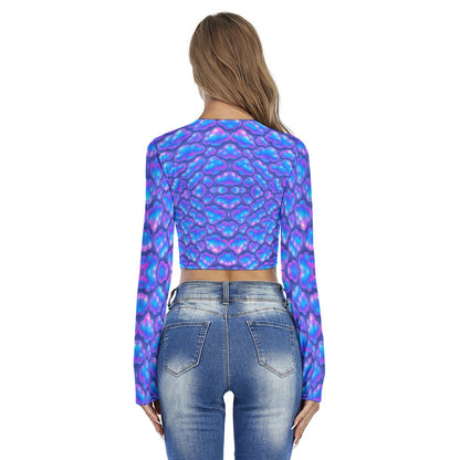 Women's Round Neck Crop Top T-Shirt