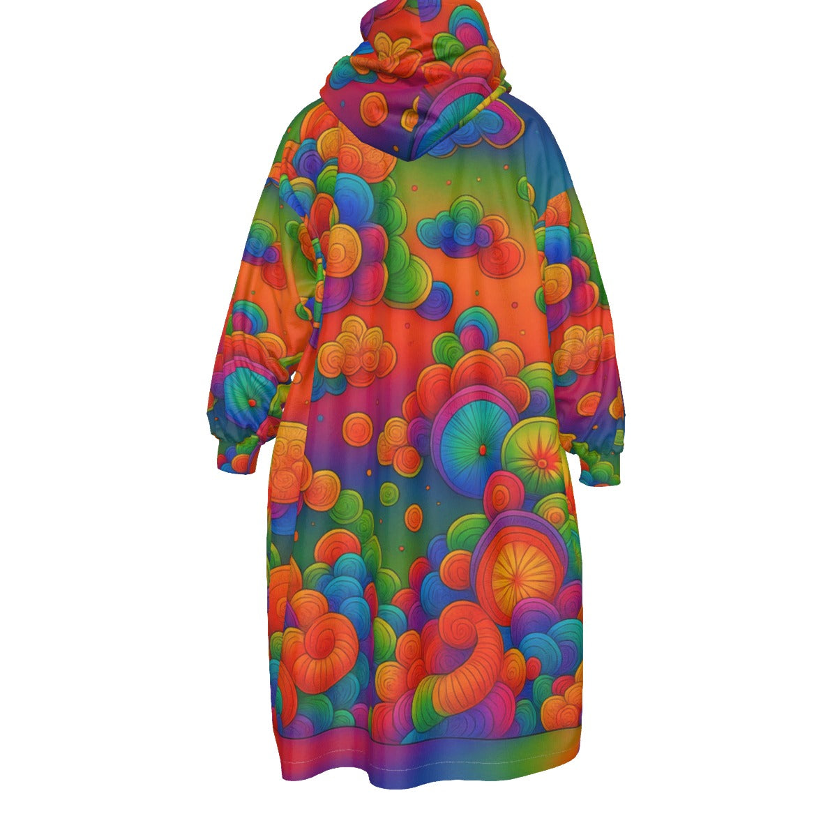 Unisex Kid's Sherpa Fleece Mid-Length Hoodie Blanket