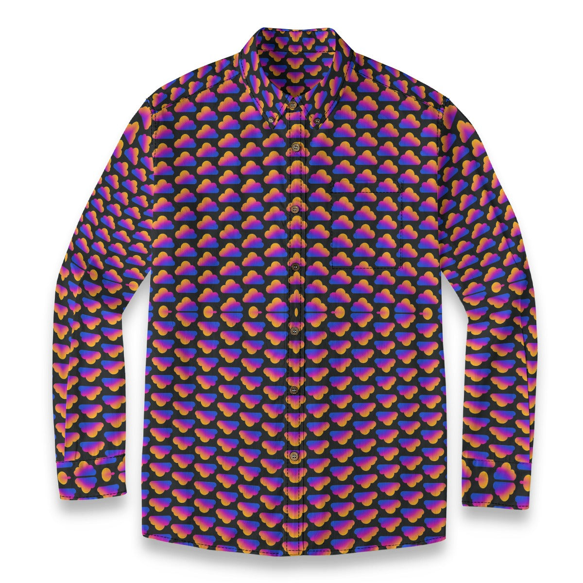 Men's Casual Lapel Long Sleeve Shirt|125GSM Cotton