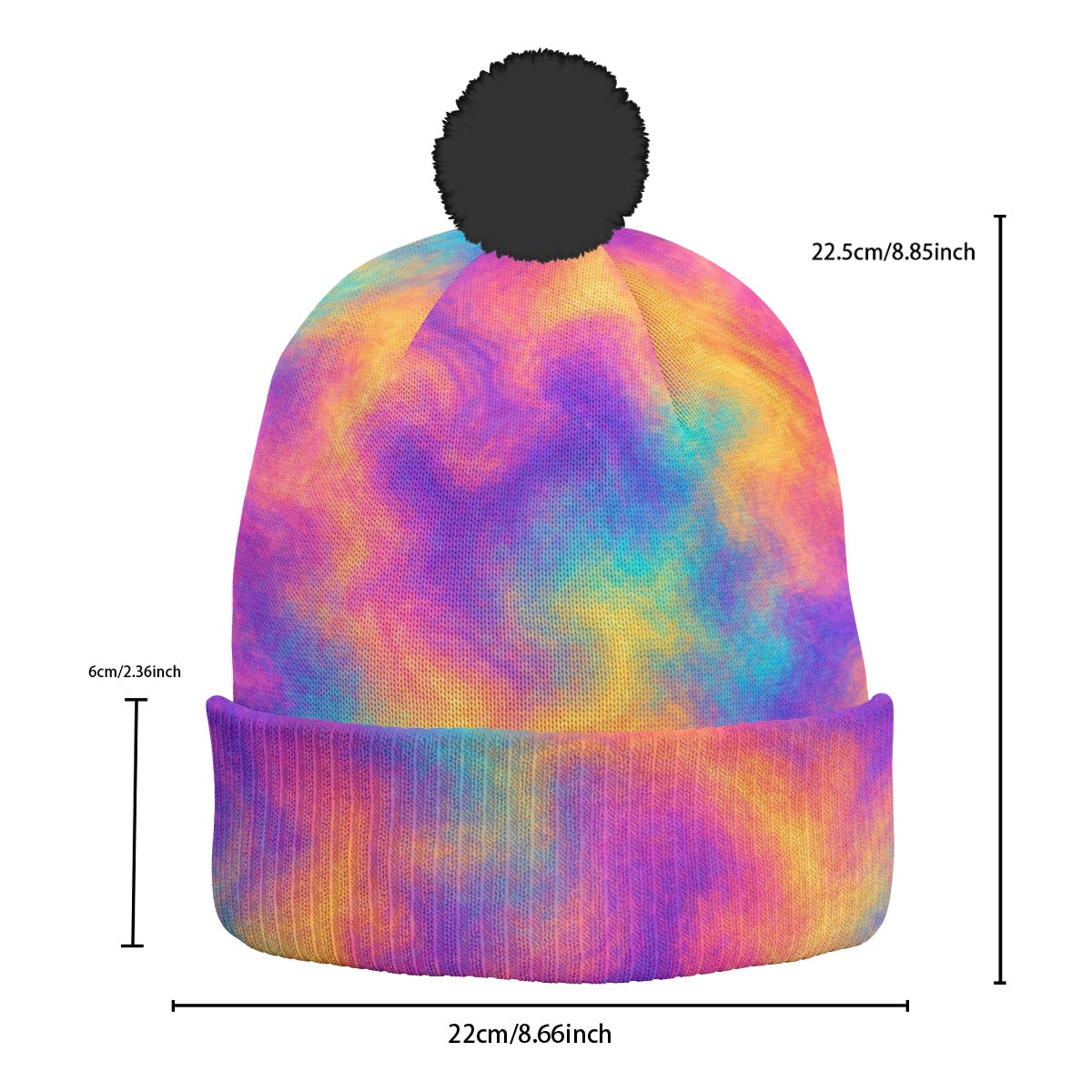 Knitted Hat With Pom-Pom