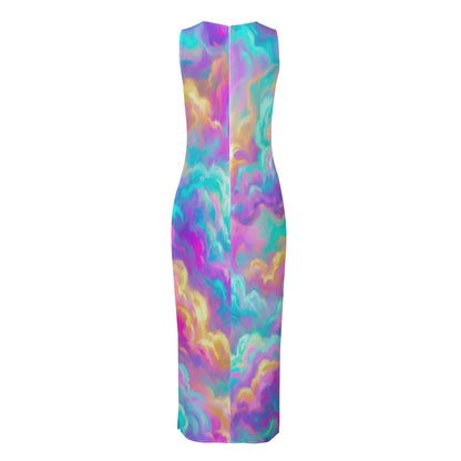 Women's Beach Perspective Chiffon Sleeveless Dress