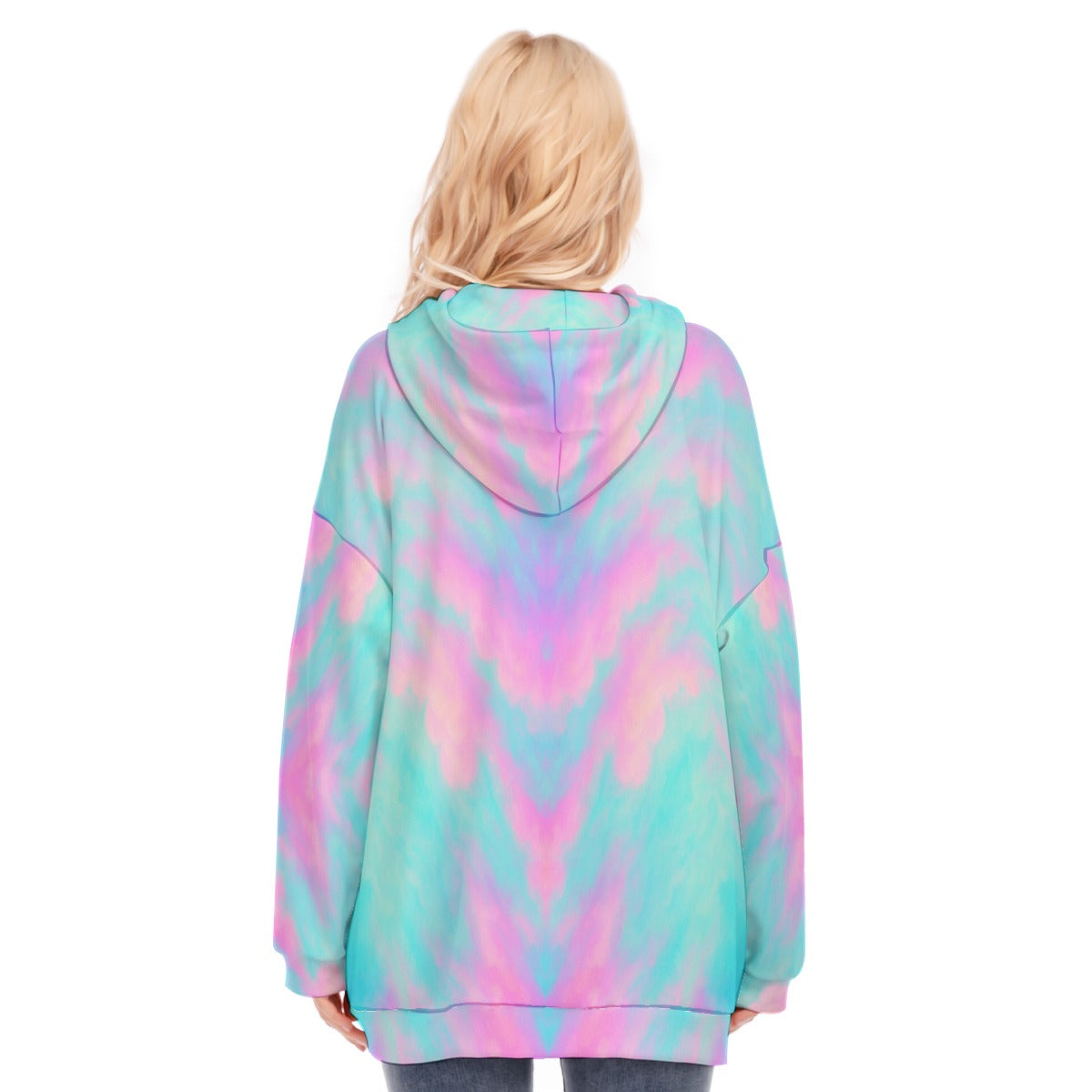 Women's Long Hoodie With Zipper Closure