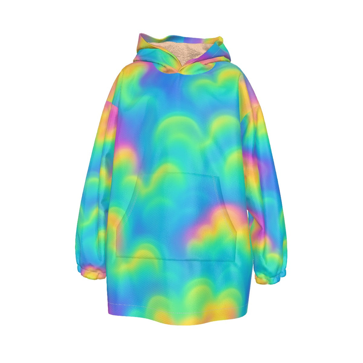 Unisex Kid's Sherpa Fleece Hoodie Blanket