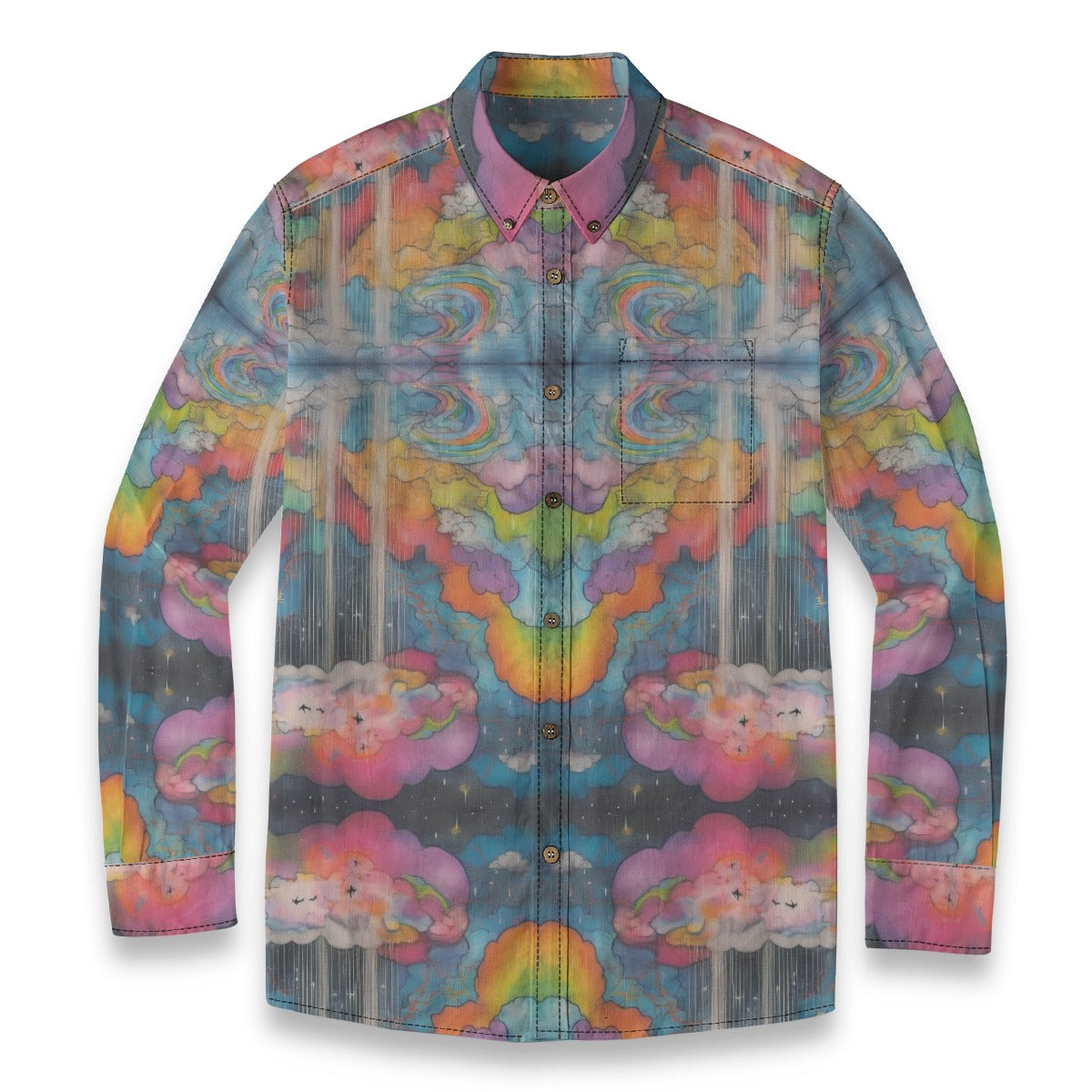 Men's Casual Lapel Long Sleeve Shirt|125GSM Cotton